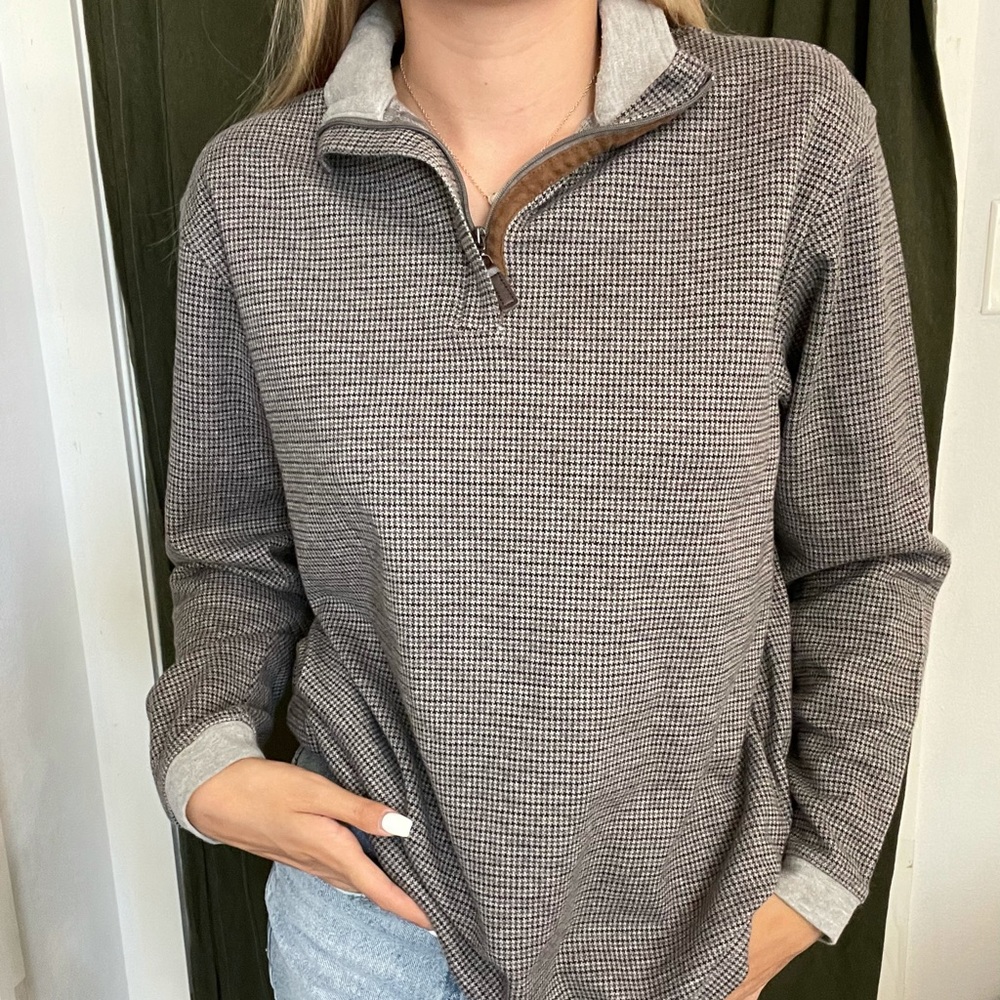Haggar clothing vintage half-zip jacket ! size M